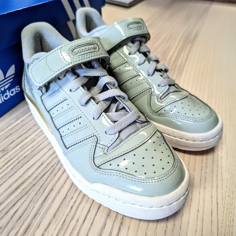 Adidas Originals Forum Low Women's Size 7.5 - Glossy Green Patent Leather